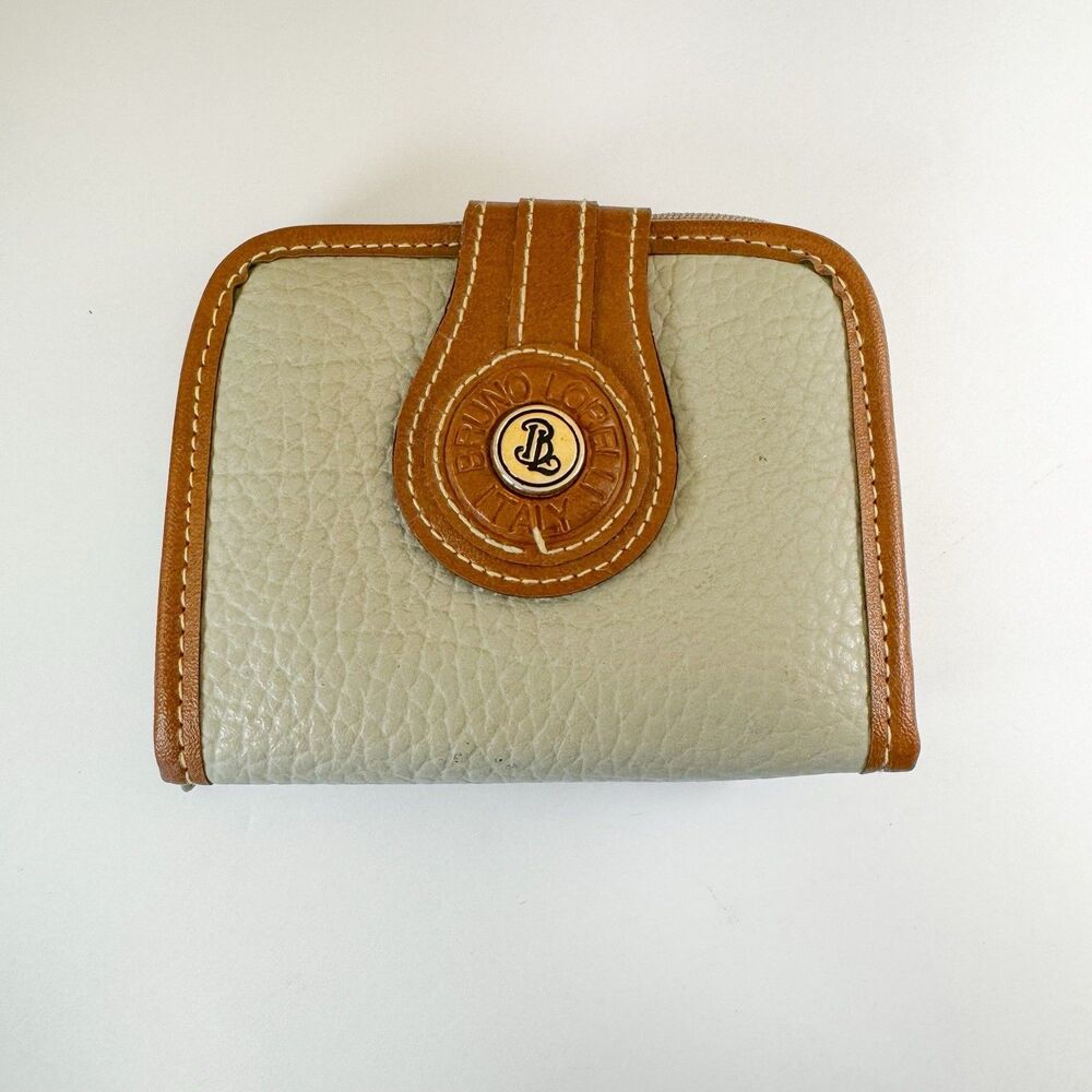 Bruno Lorelli Italy Brown And Ivory Leather‎ Wallet
